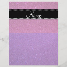 Personalisierter Name des lila rosa Glitters Flyer