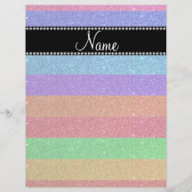 Personalisierter Namensregenbogen-Glitter Flyer Druck