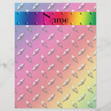 Personalisierter Namensregenbogendiamant-Plattenst Vollfarbige Flyer