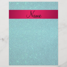 Personalisierter Namenstürkis-Glitter Bedruckte Flyer