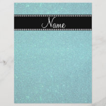 Personalisierter Namenstürkis-Glitter Individuelle Flyer