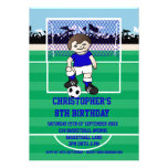 Personalisierter niedlicher Fußballjunge Individuelle Ankündigskarten