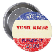Personalisierter Retro Kampagnen-Knopf buttons