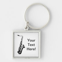 Personalisierter Saxophone Schlüsselband