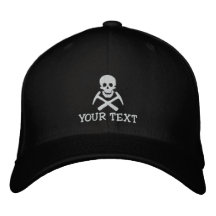 Personalisierter Schädel und Kreuz-Auswahl gestick Bestickte Baseballcaps
