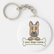 Personalisierter Schäferhund schlüsselanhänger