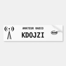 Personalisierter Schinken-Radio-Stoßaufkleber Autoaufkleber