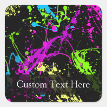Personalisierter schwarzer/NeonSpritzer Sticker