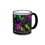 Personalisierter schwarzer/NeonSpritzer Tee Tassen