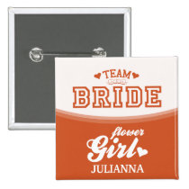 Personalisierter Team-Braut-Blumen-Mädchen-Knopf buttons