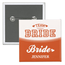 Personalisierter Team-Braut-Braut-Knopf buttons