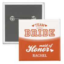 Personalisierter Team-Braut-Trauzeugin-Knopf buttons