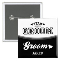 Personalisierter Team-Bräutigam-Bräutigam-Knopf buttons
