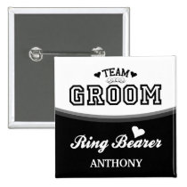 Personalisierter Team-Bräutigam-Ring-Träger-Knopf buttons