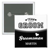 Personalisierter Team-Bräutigam-Trauzeuge-Knopf buttons