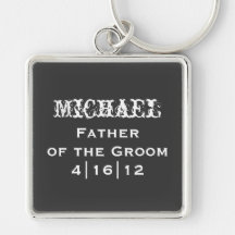 Personalisierter Vater des Bräutigams Keychain Schlüsselanhänger