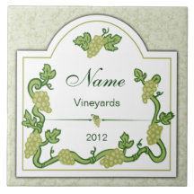 Personalisierter Wein-große Fliese Trivet
