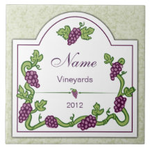 Personalisierter Wein-große Fliese Trivet