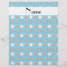 Personalisiertes blaues Baseballnamensmuster Vollfarbige Flyer