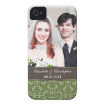 Personalisiertes Damast-Braut u. Bräutigam iPhone  iPhone 4 Hüllen