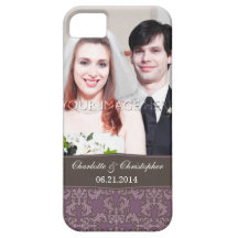 Personalisiertes Damast-Braut u. Bräutigam iPhone  iPhone 5 Etui