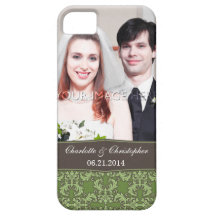 Personalisiertes Damast-Braut u. Bräutigam iPhone  iPhone 5 Etui