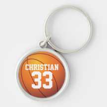 personalisiertes erstklassiges Basketball keychain Schlüsselanhänger