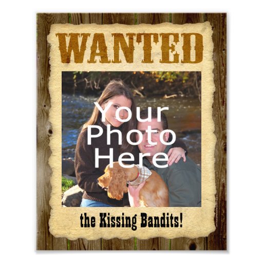 Personalisiertes gewolltes Plakat, großes Foto w/T