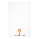 Personalisiertes Girly Mädchen-Gymnastik-Briefpapi Individuelles Druckpapier