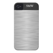 Personalisiertes Imitat-rostfreier Stahl und Schwa iPhone 4 Cover