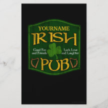 Personalisiertes irisches Pub-Zeichen Flyerdesign