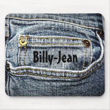 Personalisiertes Land-blaue Jeans Mousepads
