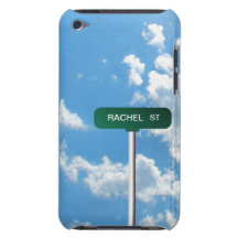 Personalisiertes Namensstraßen-Straßen-Zeichen auf iPod Touch Case-Mate Hülle