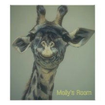 Personalisiertes niedliches Giraffen-Kunst-Plakat Photos