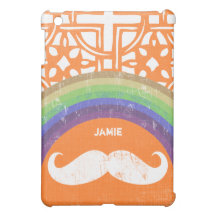Personalisiertes Regenbogen-Schnurrbart iPad Mini