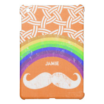 Personalisiertes Regenbogen-Schnurrbart iPad Mini