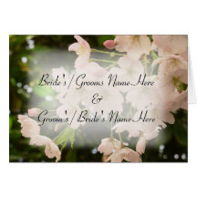 Personalized Cherry Blossom Card Wedding Card