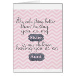 Personalized Gifts for Sister or Aunt Greeting Card