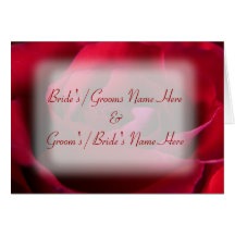 Personalized Rose Greeting Card Wedding Card