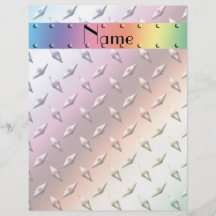 Personifizieren Sie Namensregenbogendiamant-Platte Personalisierte Flyer