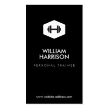 PERSÖNLICHER TRAINER, FITNESS-LEHRER-LOGO VISITENKARTEN VORLAGEN