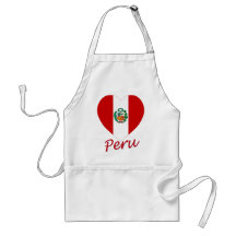 Peru-Flaggen-Herz Schürzen