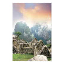 Peru, Machu Picchu, die alte verlorene Stadt von 3 Kunst Fotos