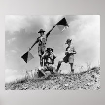 Pfadfinder-Semaphor-Flaggen, Vierzigerjahre Plakatdrucke