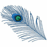 Pfau-Feder gesticktes Hemd