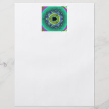 Pfau-Fraktalmandala-Grün Flyer