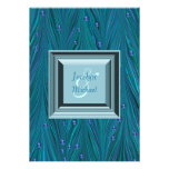 Pfau perlt lila aquamarines Blau Save the Date Personalisierte Einladungen