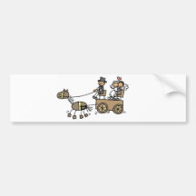 Pferd gezeichneter Wagen für Hochzeiten Autosticker