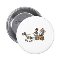Pferd gezeichneter Wagen für Hochzeiten Anstecknadel
