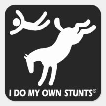 Pferd meine eigenen Bremsungen Quadratsticker